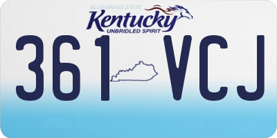 KY license plate 361VCJ