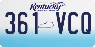 KY license plate 361VCQ