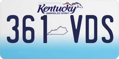 KY license plate 361VDS