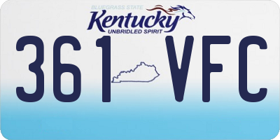 KY license plate 361VFC