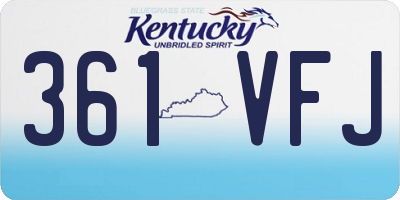 KY license plate 361VFJ