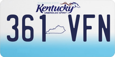 KY license plate 361VFN