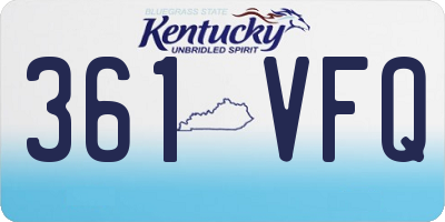 KY license plate 361VFQ