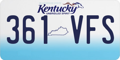 KY license plate 361VFS