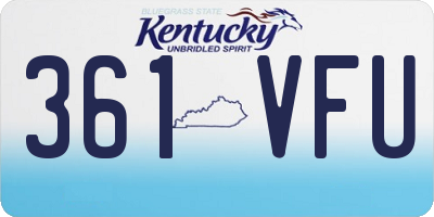 KY license plate 361VFU