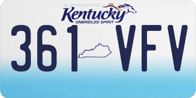 KY license plate 361VFV