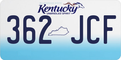KY license plate 362JCF