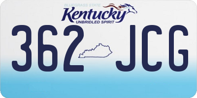 KY license plate 362JCG