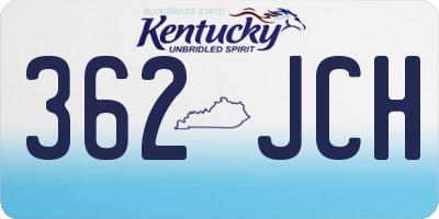 KY license plate 362JCH