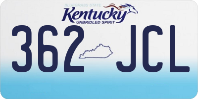 KY license plate 362JCL