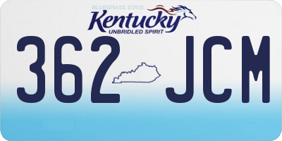 KY license plate 362JCM