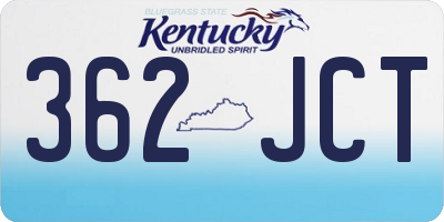 KY license plate 362JCT