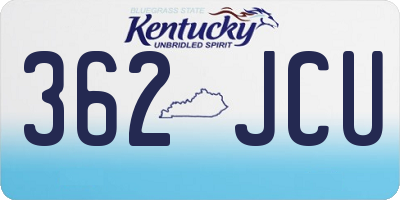 KY license plate 362JCU