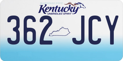 KY license plate 362JCY