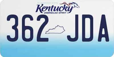 KY license plate 362JDA