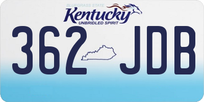 KY license plate 362JDB