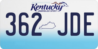 KY license plate 362JDE