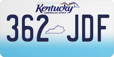 KY license plate 362JDF
