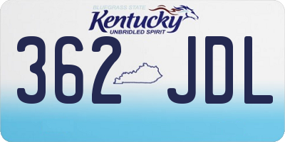 KY license plate 362JDL