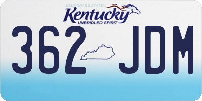KY license plate 362JDM