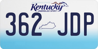 KY license plate 362JDP