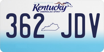 KY license plate 362JDV
