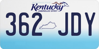 KY license plate 362JDY