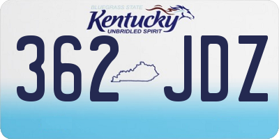 KY license plate 362JDZ