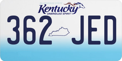 KY license plate 362JED