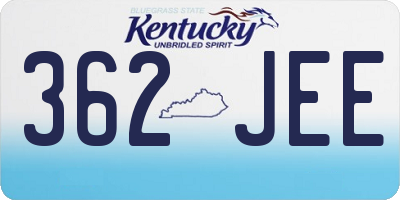 KY license plate 362JEE