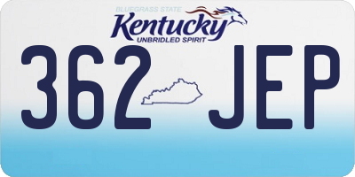 KY license plate 362JEP
