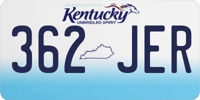 KY license plate 362JER