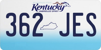 KY license plate 362JES