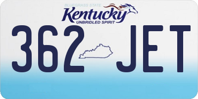 KY license plate 362JET