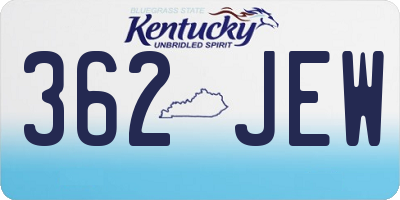 KY license plate 362JEW