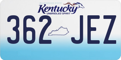 KY license plate 362JEZ