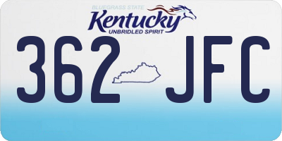 KY license plate 362JFC