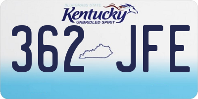 KY license plate 362JFE