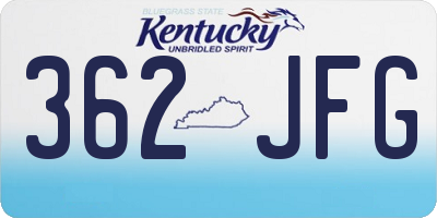 KY license plate 362JFG