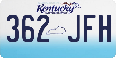KY license plate 362JFH