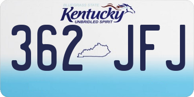 KY license plate 362JFJ