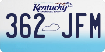 KY license plate 362JFM
