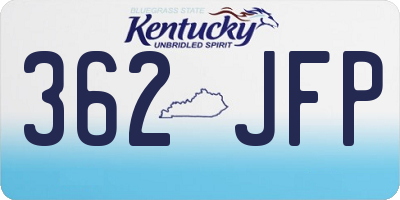 KY license plate 362JFP