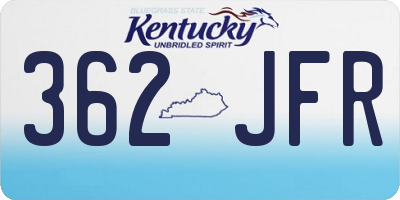 KY license plate 362JFR