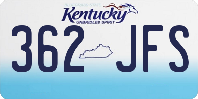 KY license plate 362JFS