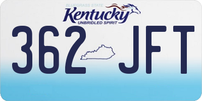 KY license plate 362JFT