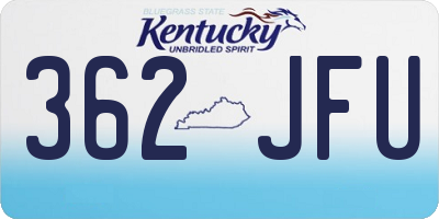 KY license plate 362JFU