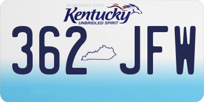 KY license plate 362JFW