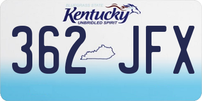 KY license plate 362JFX