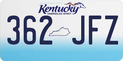 KY license plate 362JFZ